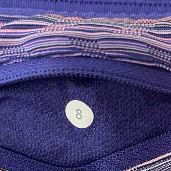 LULULEMON Inspire Tight Space Dye Twist Iris Flower Pink Shell Crop Leggings 8 - Picture 8 of 9